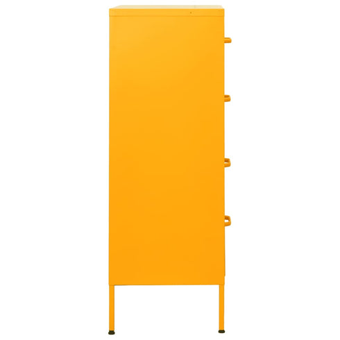 Lady Jillian -  Chest of Drawers Mustard Yellow 80x35x101,5 cm Steel